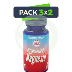 Pack 3x2 Bisglicinato De Magnesio 90 Capsulas Vegetales Ynsadiet