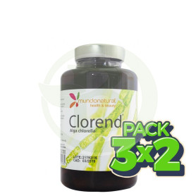 Pack 3x2 Clorend 750Mg. 90 Cápsulas Mundo Natural