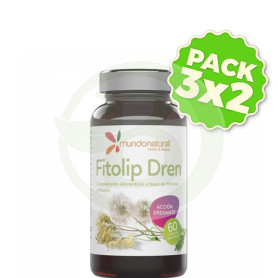 Pack 3x2 Fitolip Dren 60 Cápsulas Mundo Natural