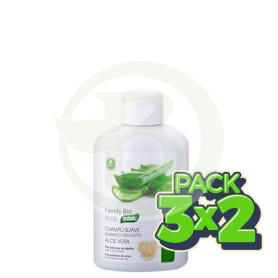 Pack 3x2 F-Aloe Vera Champú Suave Bio 250Ml. Santiveri