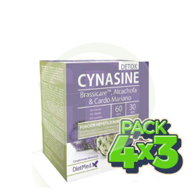 Pack 4x3 Cynasine Detox 60 Cápsulas Dietmed