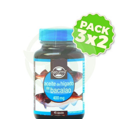 Pack 3x2 Aceite de Hígado de Bacalao 400Mg. 45 Cápsulas Naturmil