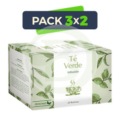 Pack 3x2 Té Verde Infusión 20 Sobres Dietmed