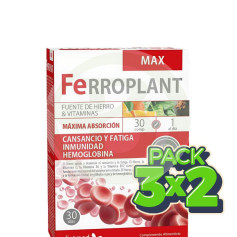 Pack 3x2 Ferroplant Max 30 Comprimidos Dietmed
