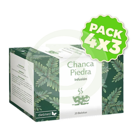 Pack 4x3 Infusión Chanca Piedra (Rompepiedra) 20 Bolsitas Dietmed