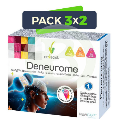 Pack 3x2 Deneurome 30 Cápsulas Vegetales Nova Diet