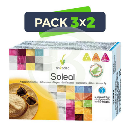 Pack 3x2 Soleal 30 Cápsulas Vegetales Nova Diet