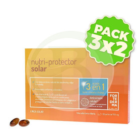 Pack 3x2 Nutriprotector Solar Fortederma 30 Perlas Herbora