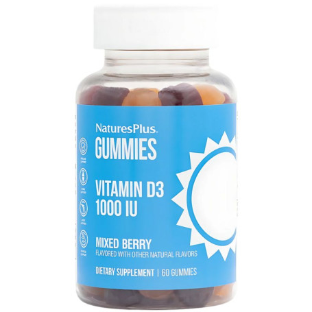 Gummies Vitamina D3 1000Ui 60 Gominolas Natures Plus
