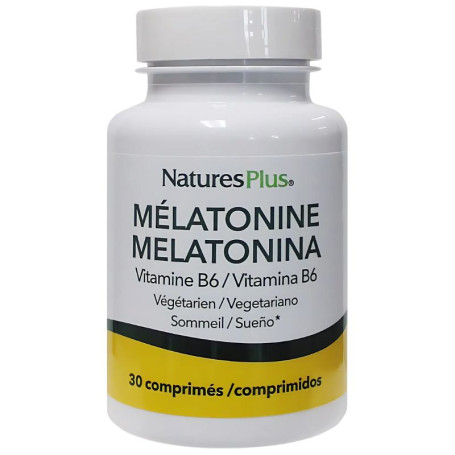 Melatonina con Vitamina B6 30 Comprimidos Natures Plus