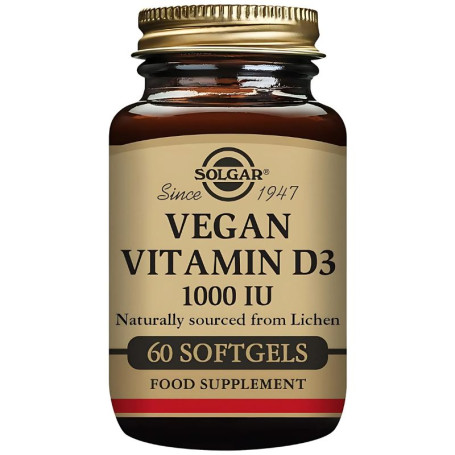 Vegan Vitamina D3 1000Ui 60Capsulas Solgar