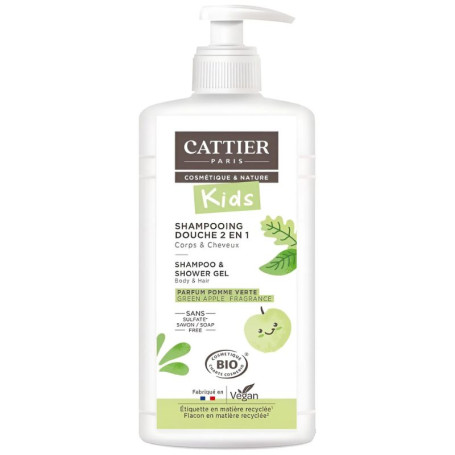 Champú y Gel De Ducha Manzana Verde 500Ml Cattier