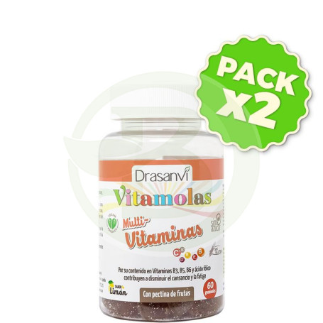 Pack 2x Vitamolas Multivitaminico Adulto 60 Gominolas Drasanvi