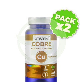 Pack 2x Cobre Bisglicinato 90 Comprimidos Drasanvi
