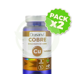 Pack 2x Cobre Bisglicinato 90 Comprimidos Drasanvi