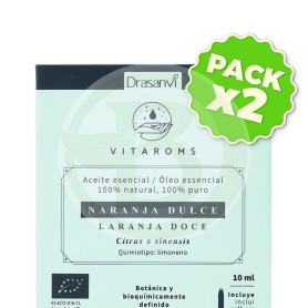 Pack 2x Aceite Esencial Naranja Dulce Bio 10Ml Vitaroms Drasanvi