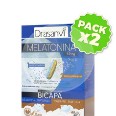 Pack 2x Melatonina Bicapa Retard 60 Comprimidos Drasanvi