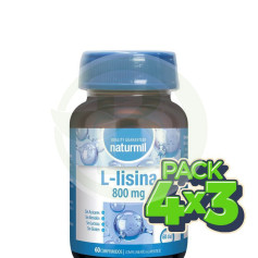 Pack 4x3 L-Lisina 800Mg 60 Comprimidos Naturmil