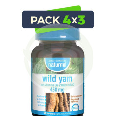 Pack 4x3 Wild Yam 450Mg 60 Comprimidos Naturmil