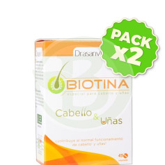 Pack 2x Biotina 400 45 Comprimidos Drasanvi
