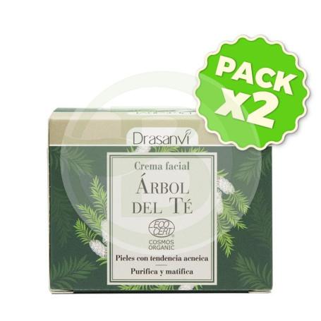 Pack 2x Crema Facial Árbol De Té Bio 50Ml. Drasanvi