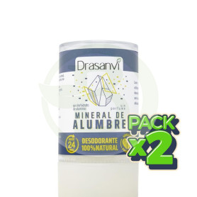 Pack 2x Desodorante Alumbre Mineral Cristal Drasanvi