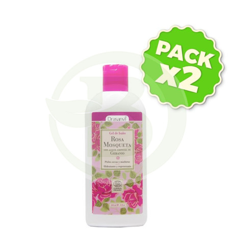 Pack 2x Gel Baño De Rosa Mosqueta Bio 250Ml. Drasanvi