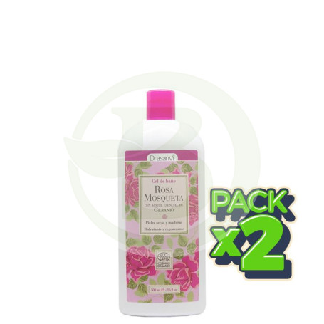 Pack 2x Gel Baño De Rosa Mosqueta Bio 500Ml. Drasanvi