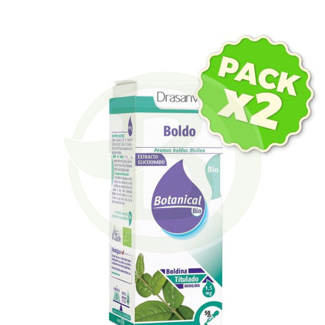Pack 2x Glicerinado Boldo Bio 50Ml. Drasanvi