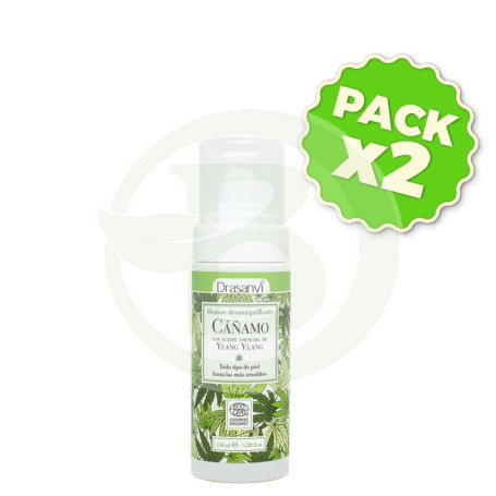 Pack 2x Mousse Desmaquillante Cáñamo Bio 150Ml. Drasanvi