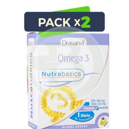 Pack 2x Omega 3 1.000Mg. 48 Perlas Drasanvi