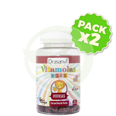 Pack 2x Vitamolas Defensas Niños 60 Gominolas Drasanvi