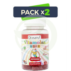Pack 2x Vitamolas Multivitaminico Niños 60 Gominolas Drasanvi