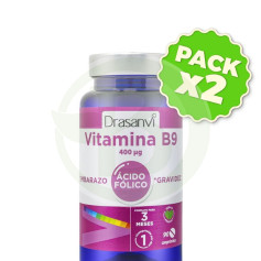 Pack 2x Acido Folico 400Mcg. 90 Comprimidos Drasanvi