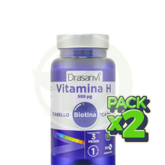 Pack 2x Biotina 500Μg. 90 Comprimidos Drasanvi