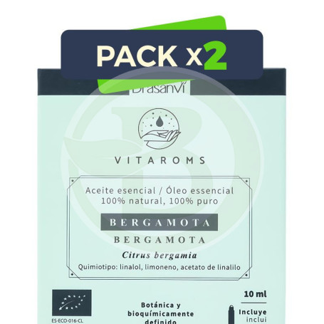 Pack 2x Aceite Esencial Bergamota Bio 10Ml Vitaroms Drasanvi