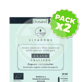 Pack 2x Aceite Esencial Clavo Bio 10Ml Vitaroms Drasanvi