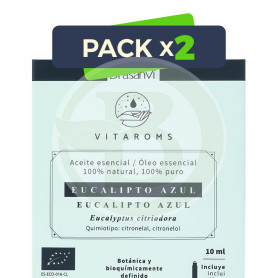 Pack 2x Aceite Esencial Eucalipto Azul Bio 10Ml Vitaroms Drasanvi