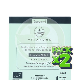 Pack 2x Aceite Esencial Lavanda Bio 10Ml Vitaroms Drasanvi