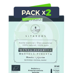 Pack 2x Aceite Esencial Menta Piperita Bio 10Ml Vitaroms Drasanvi