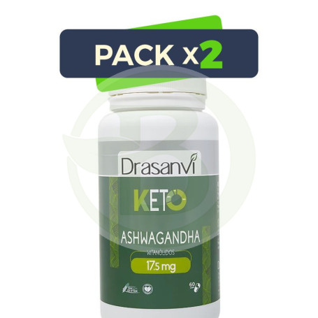 Pack 2x Ashwagandha 60 Cápsulas Keto Drasanvi