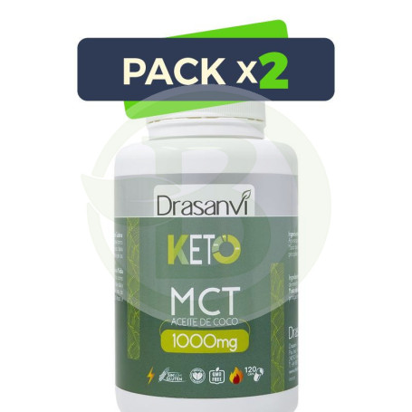 Pack 2x Mct Oil 120 Cápsulas Keto Drasanvi