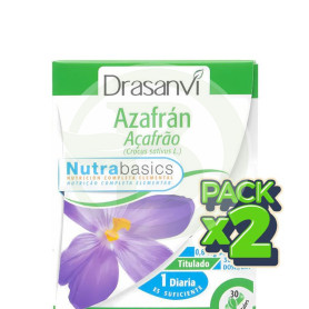 Pack 2x Azafrán 30 Cápsulas Nutrabasics Drasanvi