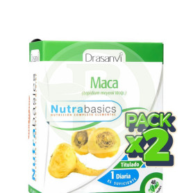 Pack 2x Maca 48 Cápsulas Nutrabasics Drasanvi