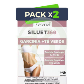Pack 2x Siluet 360 Garcinia + Te Verde 30 Comprimidos Drasanvi