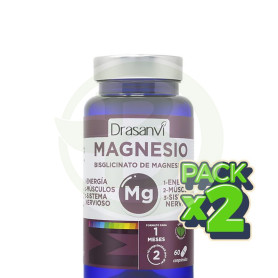 Pack 2x Mineral Bisglicinato De Magnesio 60 Comprimidos Drasanvi