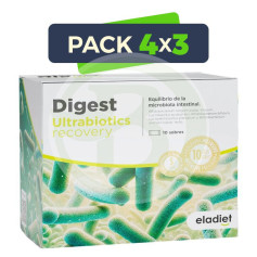Pack 4x3 Digest Ultrabiotics Recovery 10 Sobres Eladiet