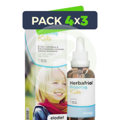 Pack 4x3 Herbafriol Propolag Kids 50Ml Eladiet