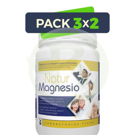 Pack 3x2 Naturmagnesio 300Gr. Tegor