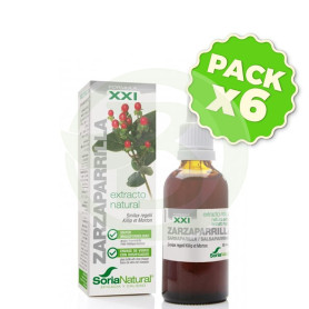 Pack 6x Extracto De Zarzaparrilla XXI 50Ml. Soria Natural